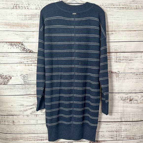 NEW with tags Prana Blue and White Milani Henley Sweater Dress Medium, MSRP $109 - Picture 6 of 11